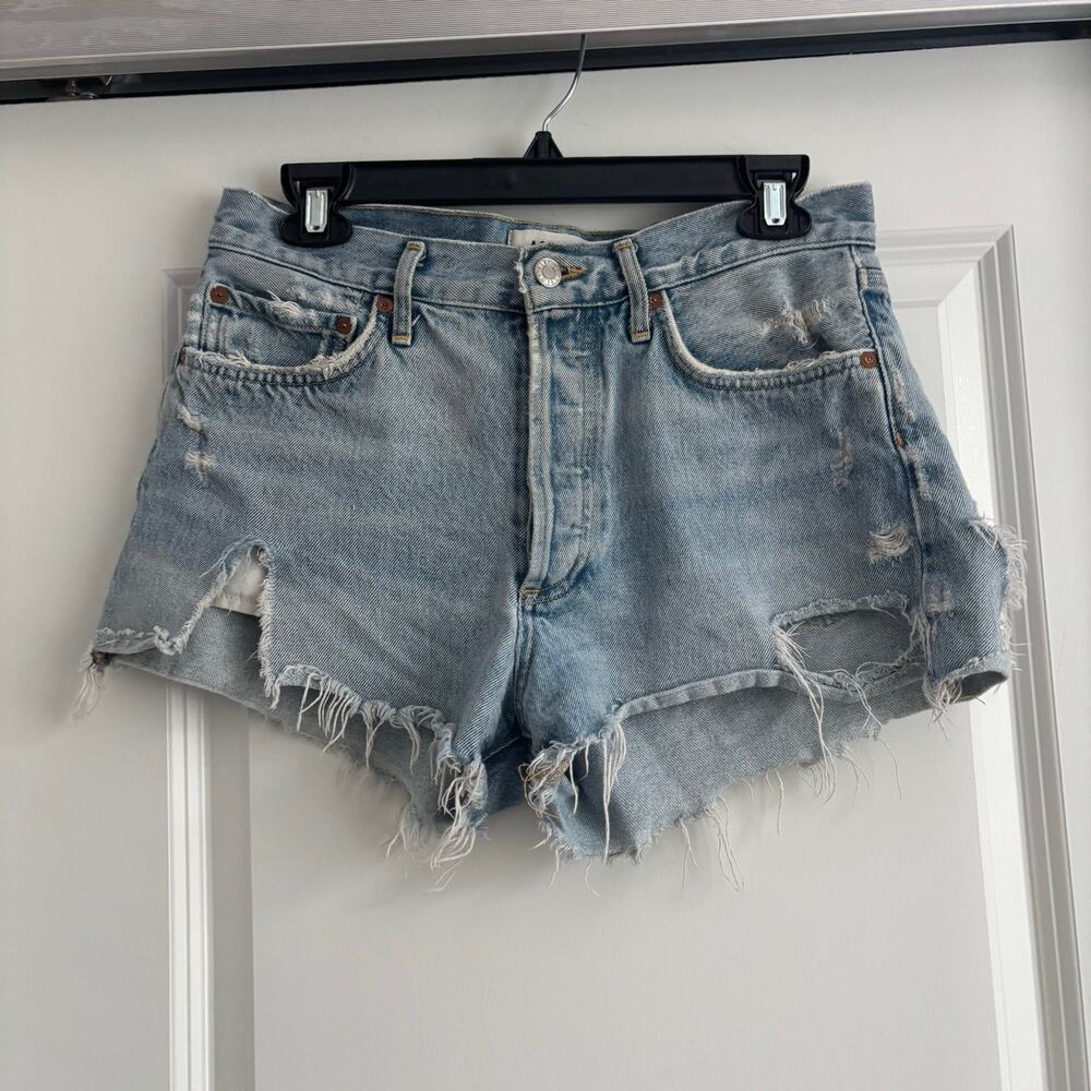 Agolde Parker Vintage‎ Cut Off Jean Shorts Swapmeet Size 27 Distressed